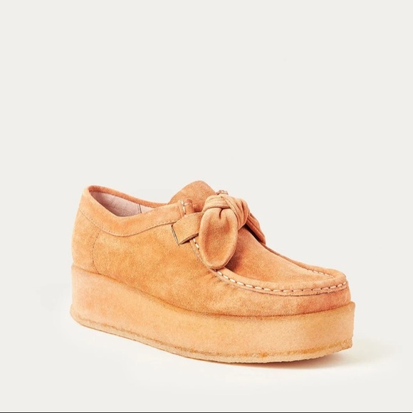 Loeffler Randall Tabitha Tan Suede Knot Chukka Platform Shoes Size 10 - Picture 2 of 10